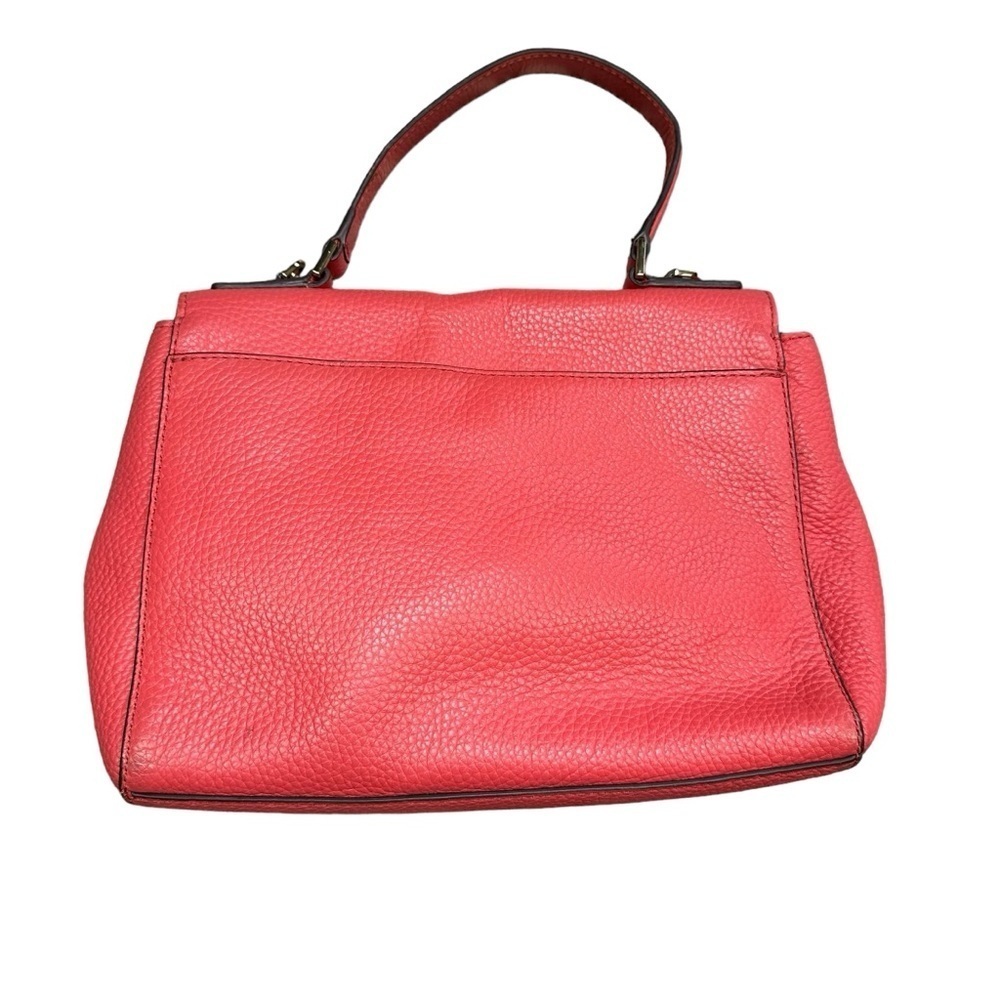 Michael Kors Callie Pebbled Pink Leather Top Handle Purse Satchel Bag No Strap - Picture 3 of 14